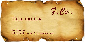 Filz Csilla névjegykártya